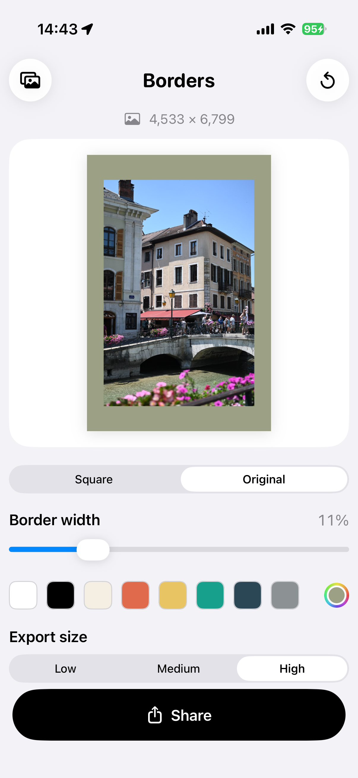 Borderz editor, original aspect ratio